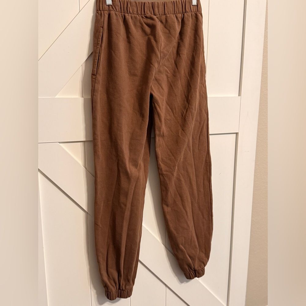 John Galt Women’s Brown Jogger Pants One Size Fleece Lined - Picture 5 of 5